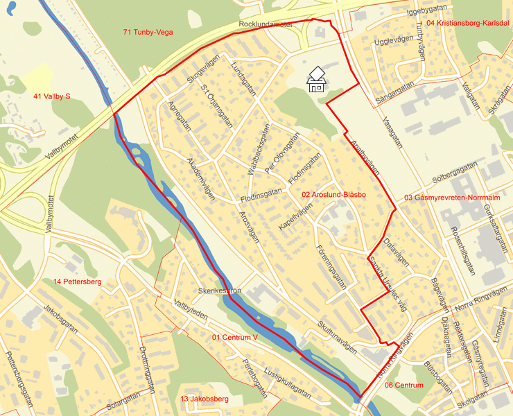 Karta över 02 Aroslund-Blåsbo