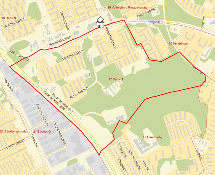 Karta över 17 Råby S