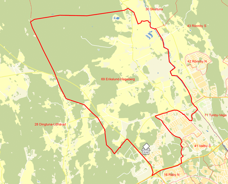 Karta över 69 Erikslund-Hagaberg