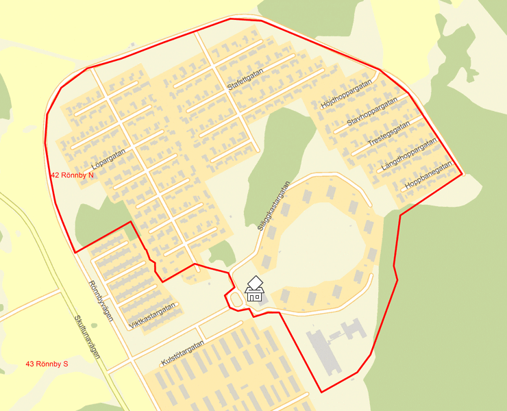 Karta över 42 Rönnby N