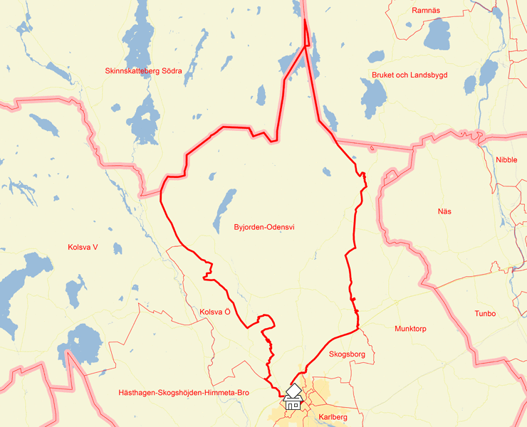 Karta över Byjorden-Odensvi