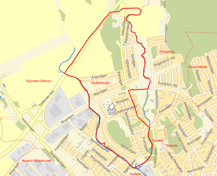 Karta över Nyckelberget