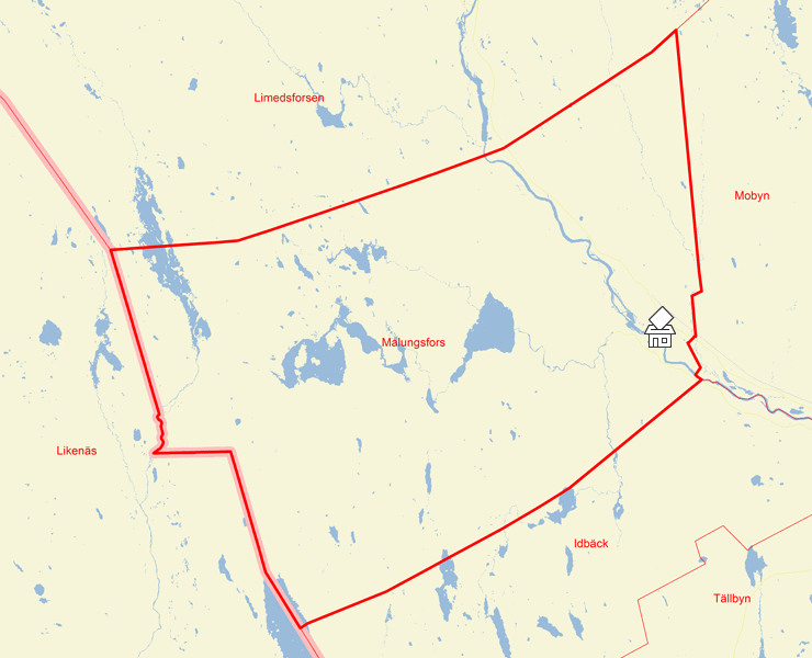 Karta över Malungsfors