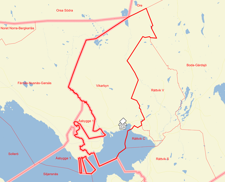 Karta över Vikarbyn