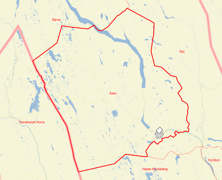 Karta över Åsen