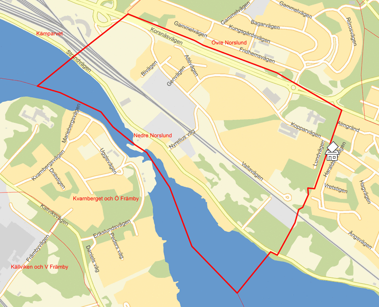 Karta över Nedre Norslund