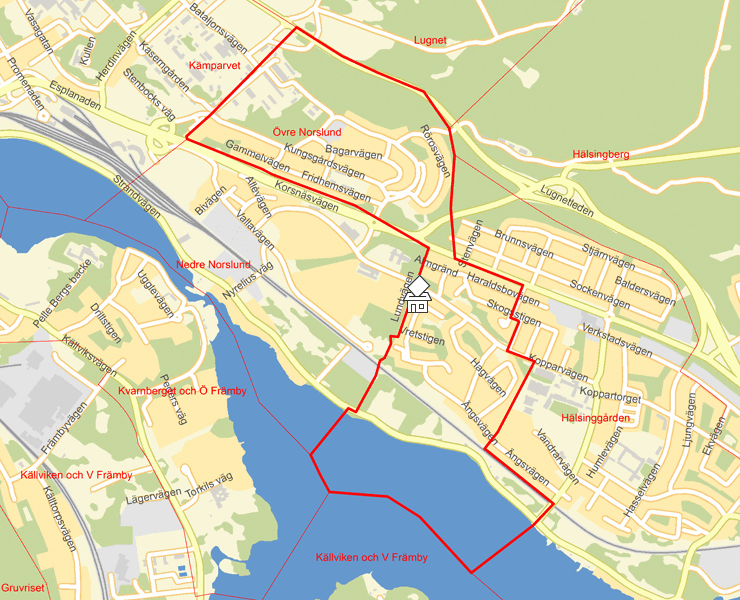 Karta över Övre Norslund