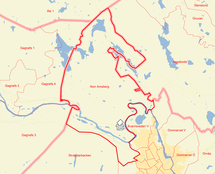 Karta över Norr Amsberg