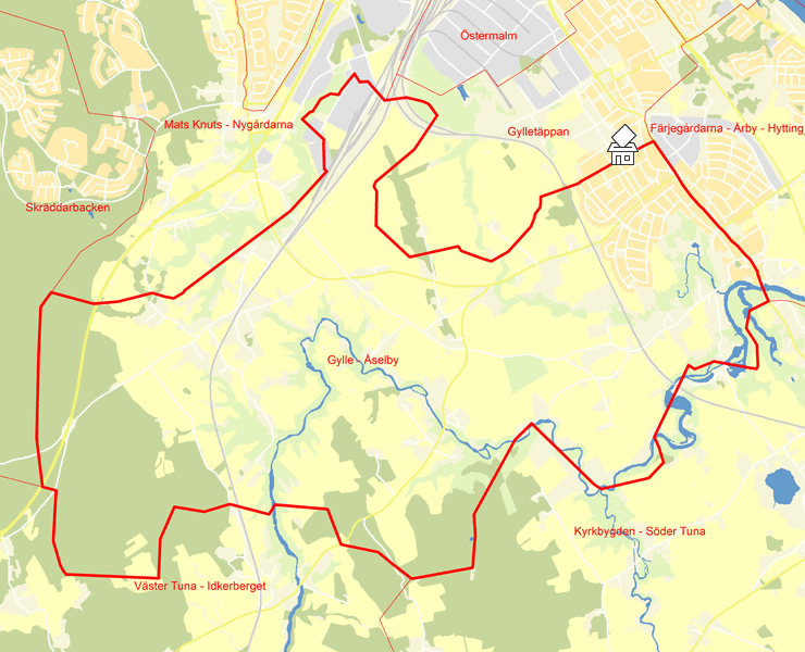 Karta över Gylle - Åselby