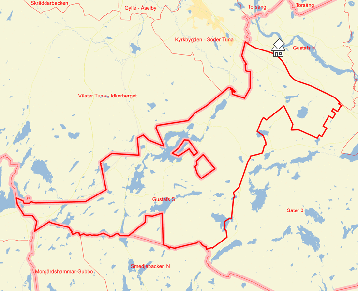 Karta över Gustafs S