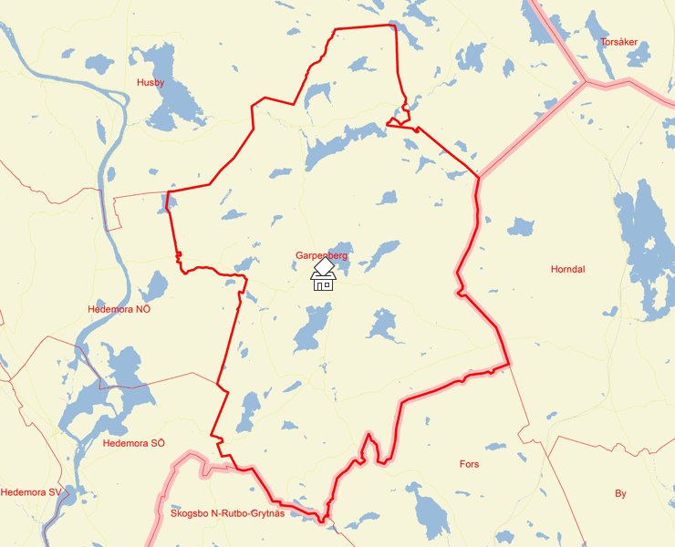 Karta över Garpenberg