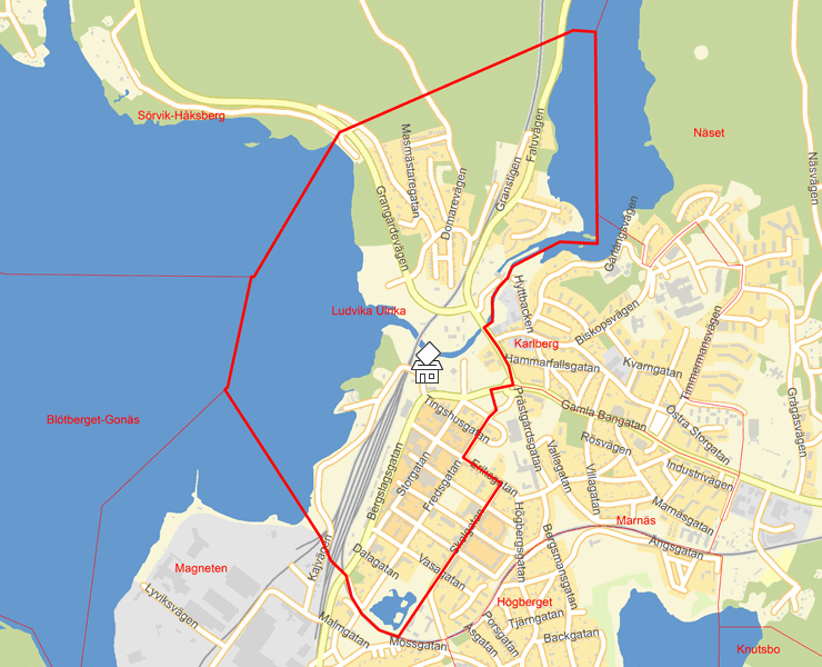 Karta över Ludvika Ulrika