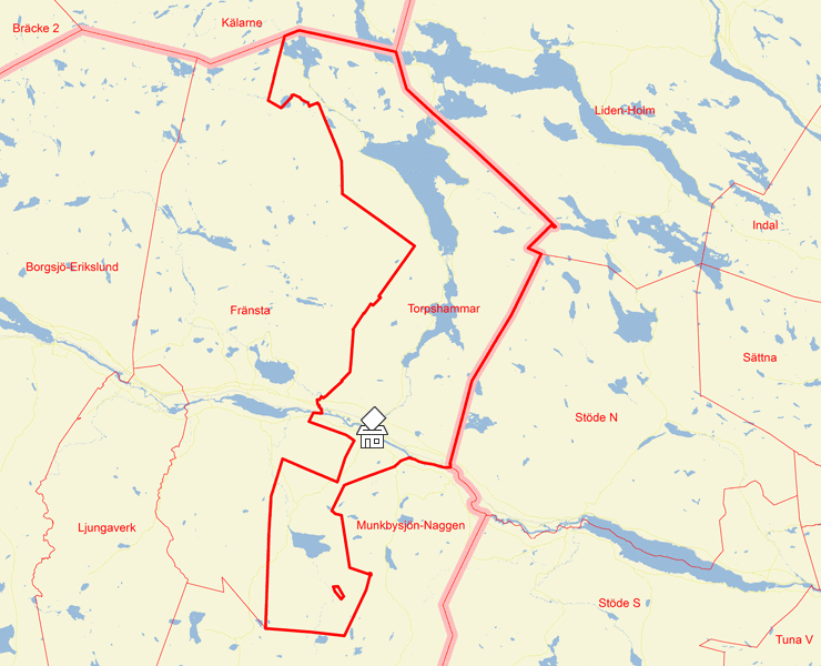 Karta över Torpshammar