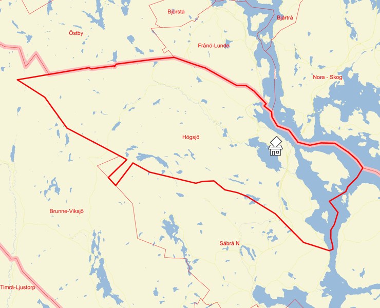 Karta över Högsjö