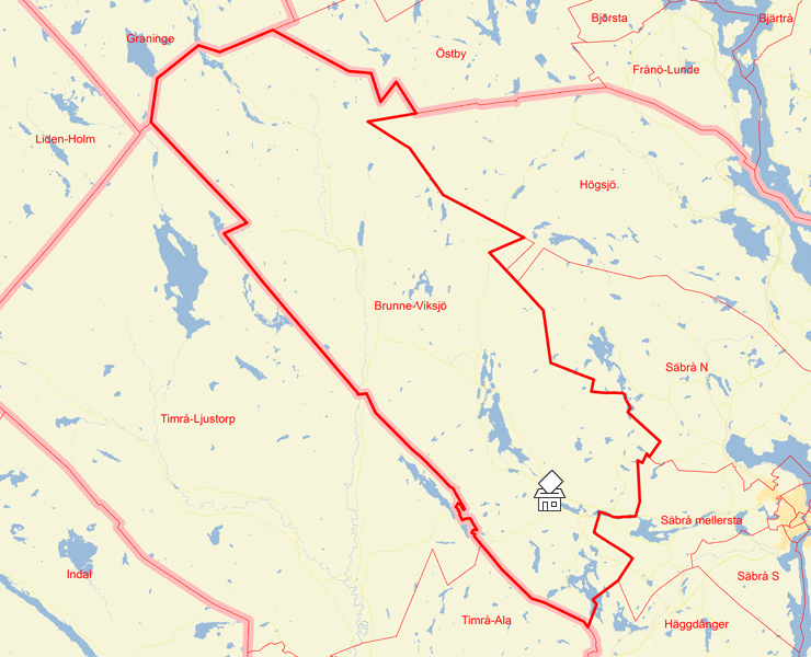 Karta över Brunne-Viksjö