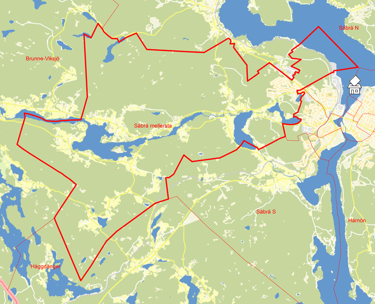 Karta över Säbrå mellersta