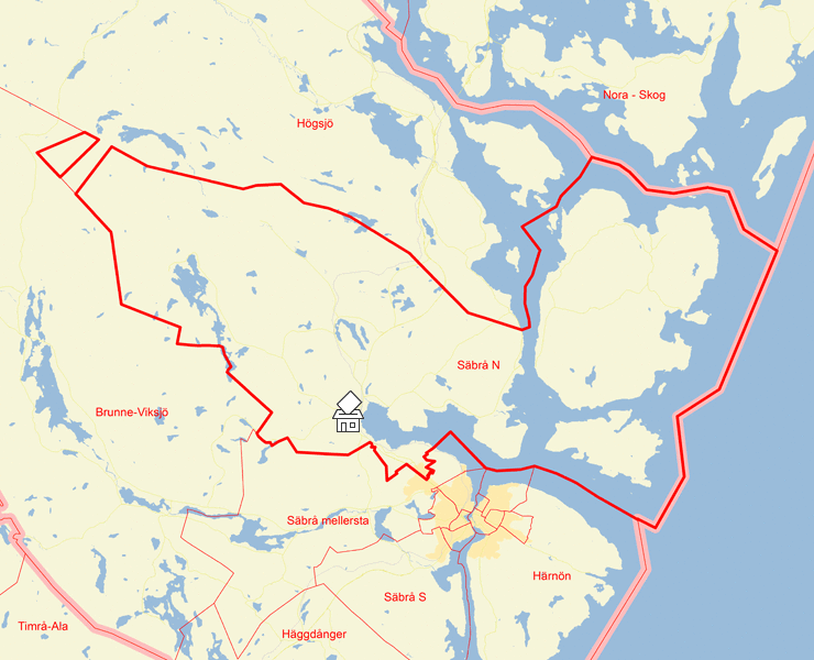 Karta över Säbrå N