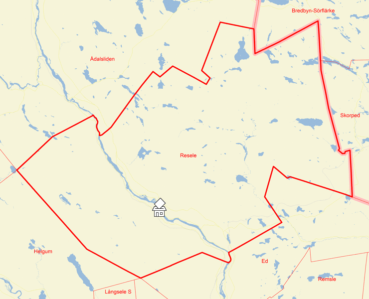 Karta över Resele