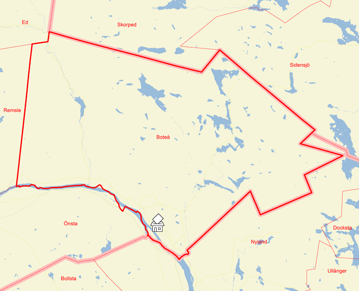 Karta över Boteå
