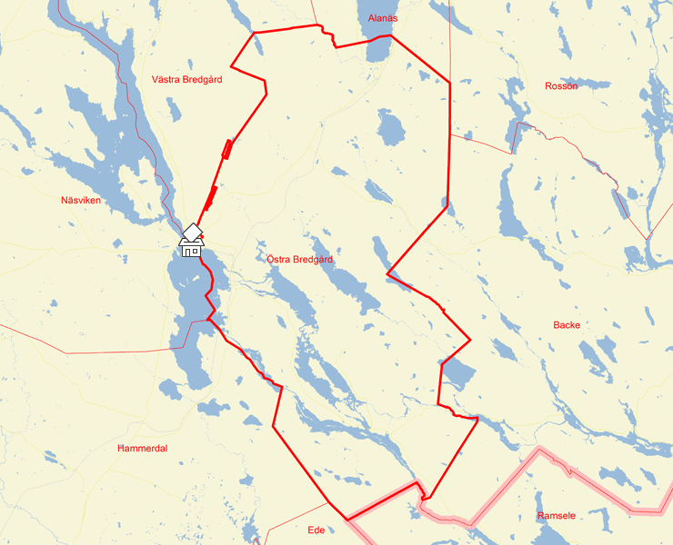 Karta över Östra Bredgård
