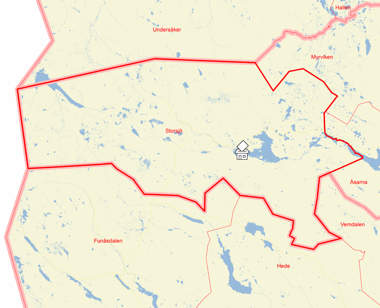 Karta över Storsjö