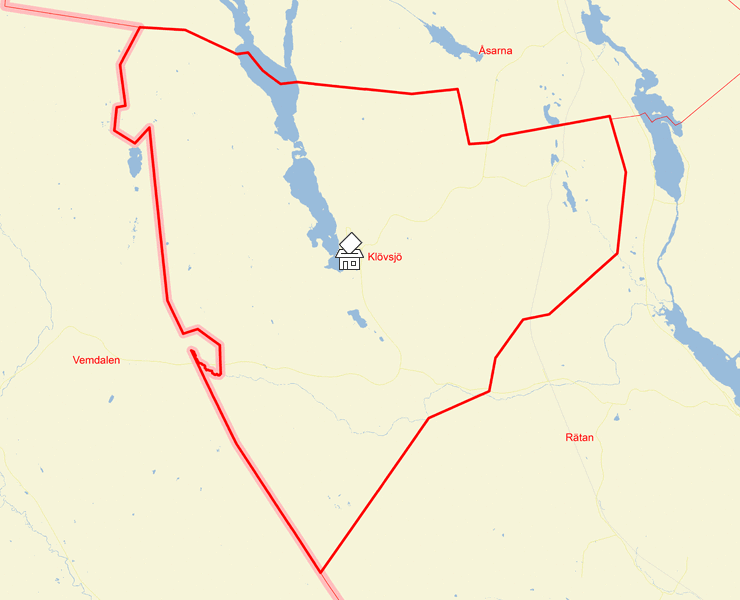 Karta över Klövsjö