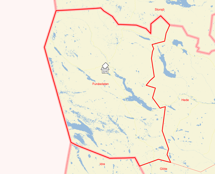 Karta över Funäsdalen