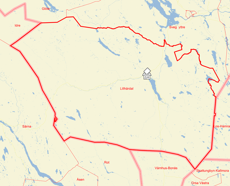 Karta över Lillhärdal