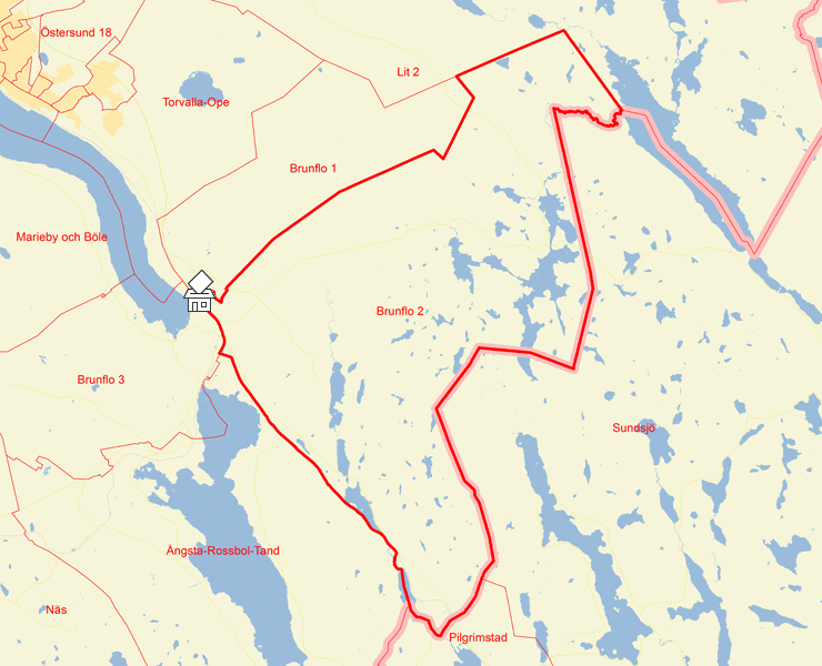 Karta över Brunflo 2