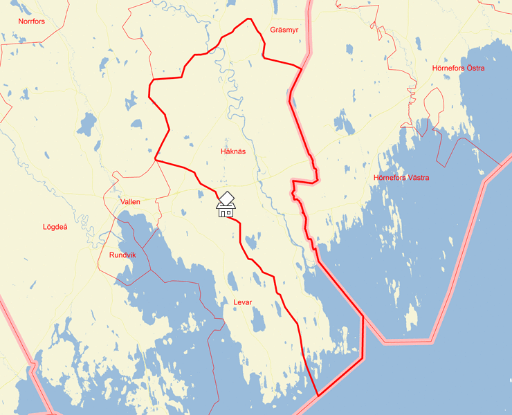 Karta över Håknäs