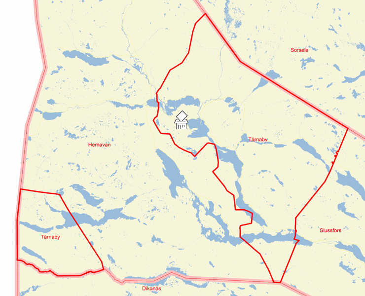 Karta över Tärnaby