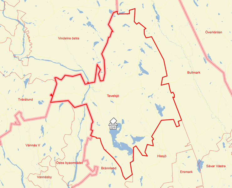 Karta över Tavelsjö