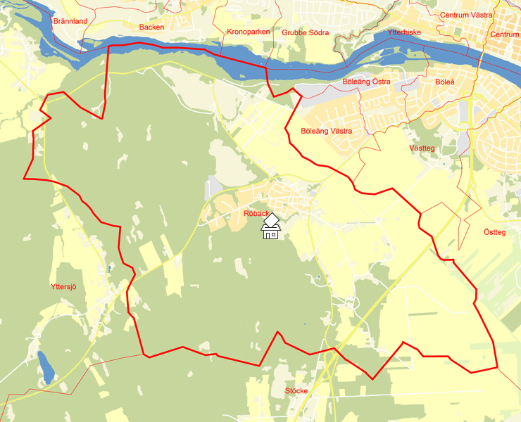 Karta över Röbäck