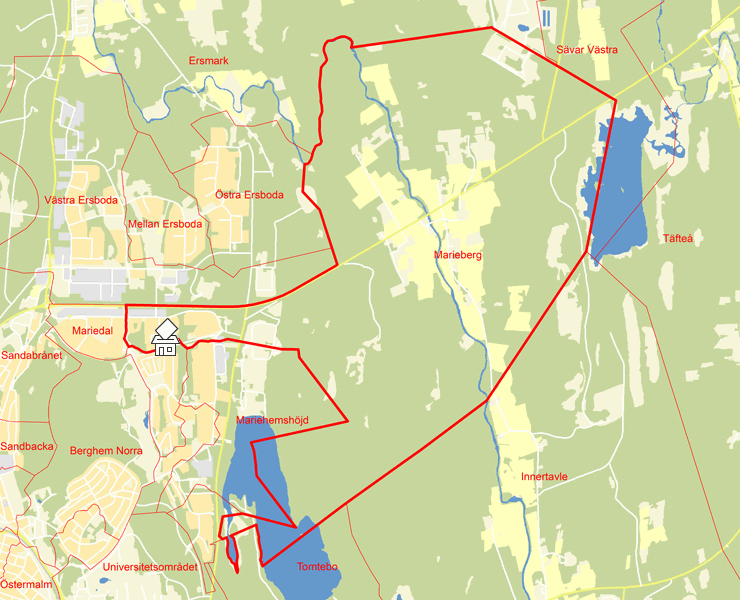 Karta över Marieberg