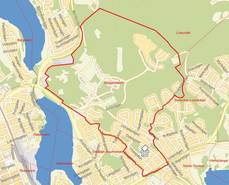 Karta över Knöppelåsen
