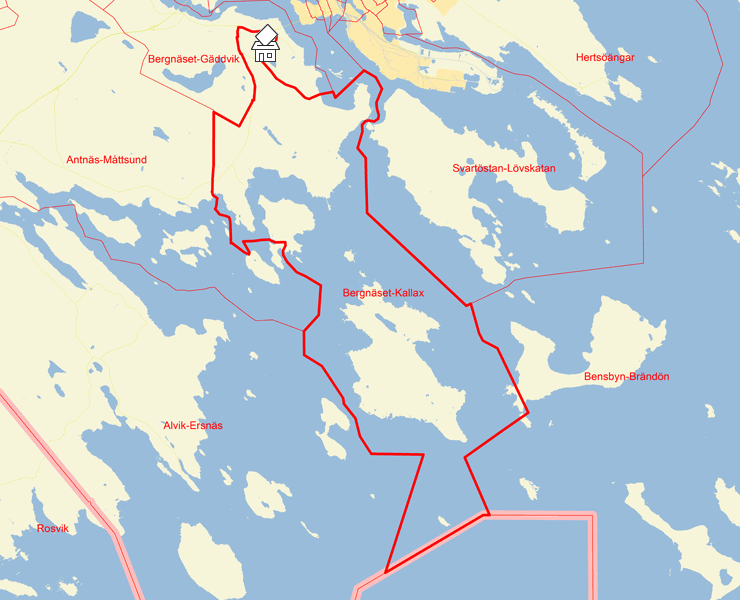 Karta över Bergnäset-Kallax