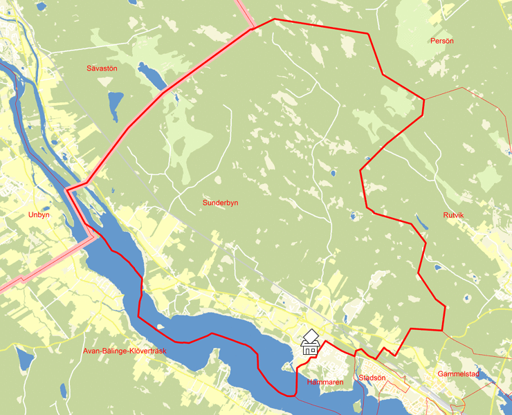 Karta över Sunderbyn
