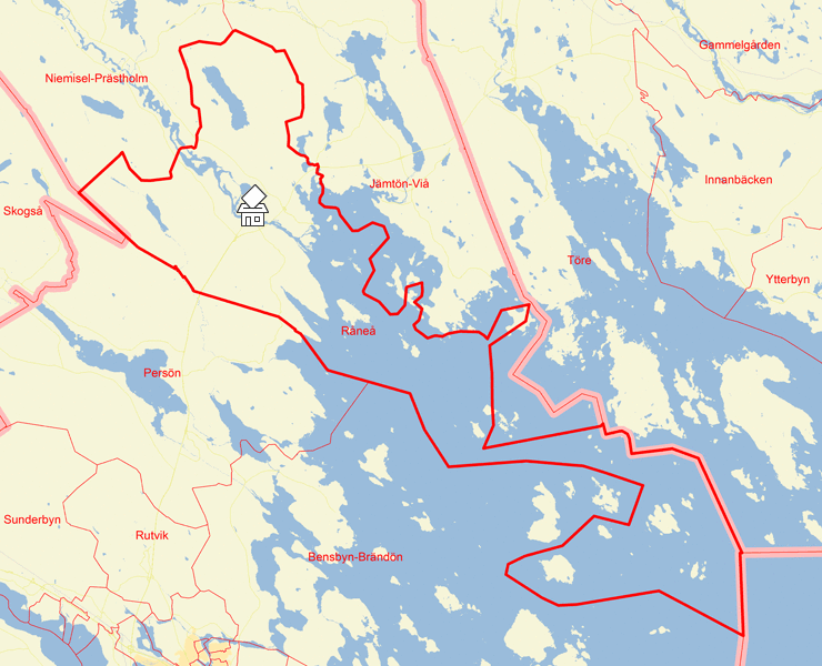 Karta över Råneå