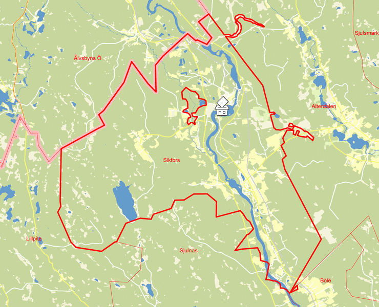 Karta över Sikfors