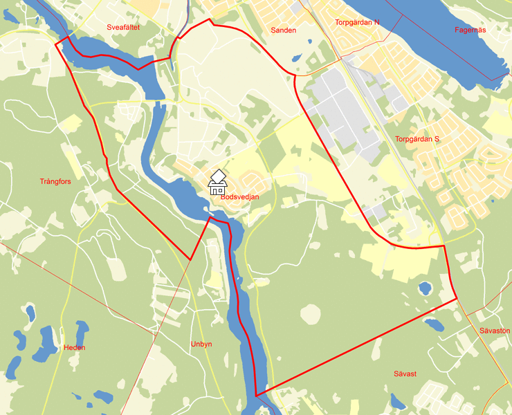 Karta över Bodsvedjan