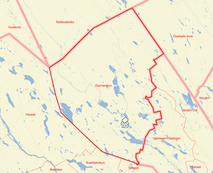 Karta över Gunnarsbyn