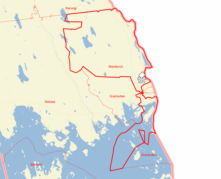 Karta över Marielund