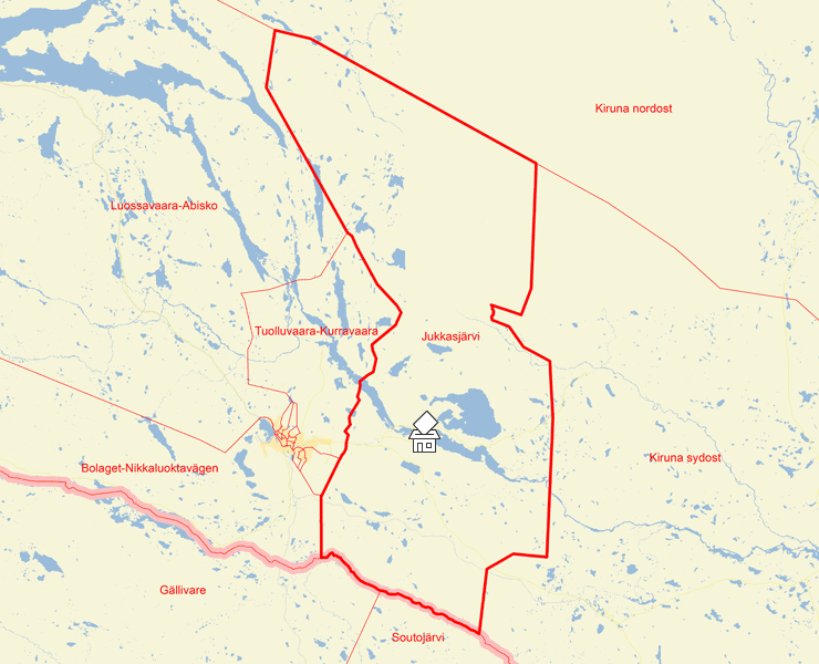 Karta över Jukkasjärvi