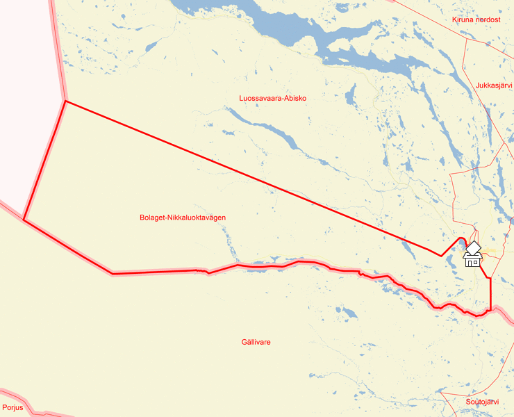Karta över Bolaget-Nikkaluoktavägen