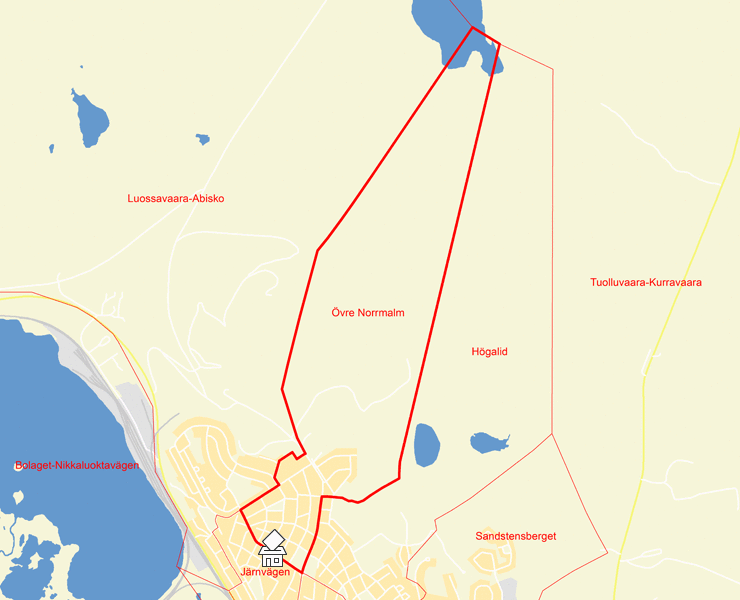 Karta över Övre Norrmalm