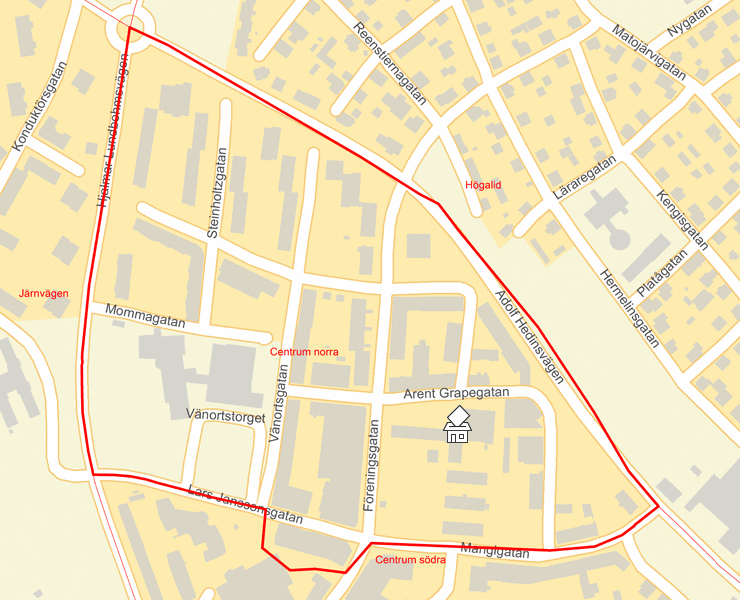 Karta över Centrum norra