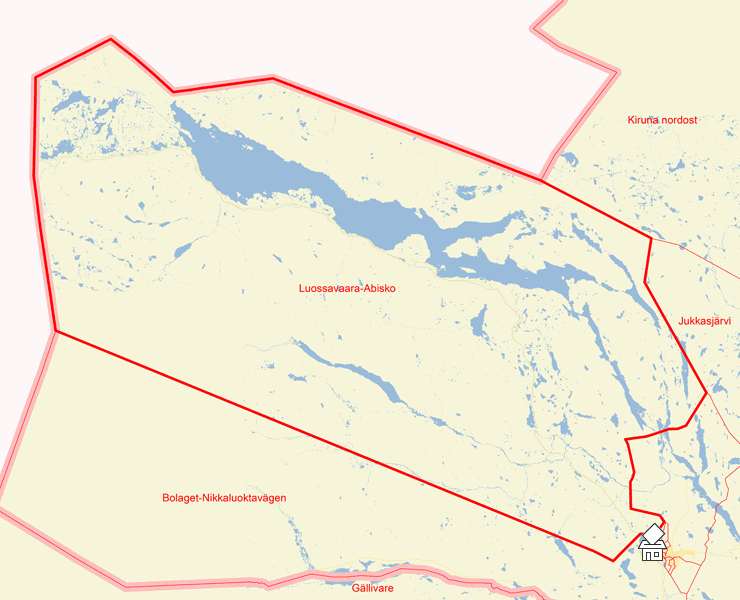 Karta över Luossavaara-Abisko