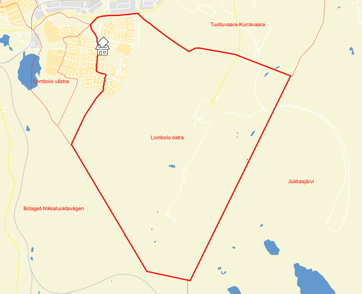 Karta över Lombolo östra