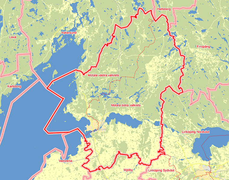 Karta över Motala