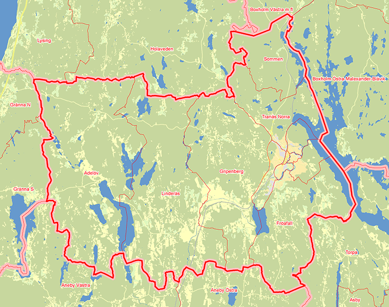 Karta över Tranås